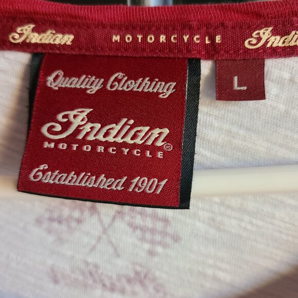 Indian Motorcycle Embroidered Wrecking Crew Large Long Sleeve Jersey Shirt - Picture 3 of 7